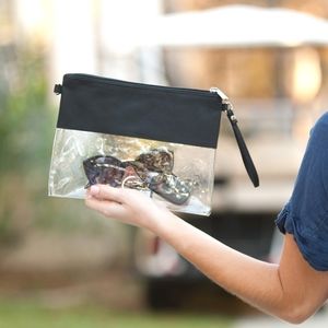 Clear Stadium Black Purse, Stadium Approved